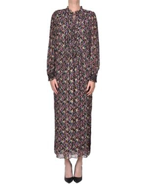 Vanessa Bruno Flower Print Crepè Dress - Black