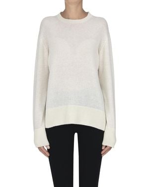 Aragona Pullover girocollo in cashmere - Bianco