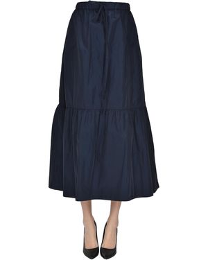Aspesi Taffetà Wide Skirt - Blue