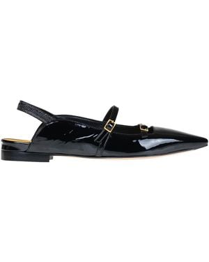 Mara Bini Patent Leather Slingback Ballerinas - Black
