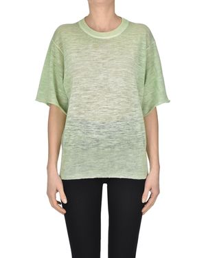 Roberto Collina Pullover maniche corte - Verde