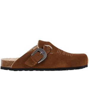 Taji Suede Slides - Brown