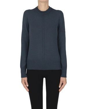 Alpha Studio Merino Wool Pullover - Blue