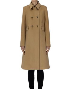 Kiltie Clara Double-breasted Coat - Natural