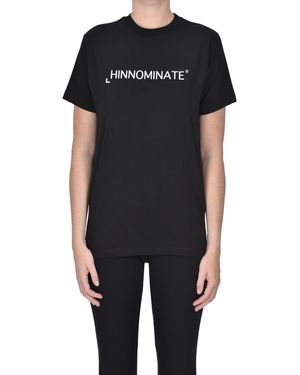 hinnominate Designer Logo T-shirt - Black