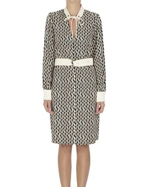 Nenette Optical Print Dress - Multicolor