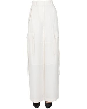 Ulla Johnson Pantaloni cargo Pax in crepè - Bianco