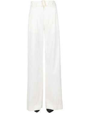 Dondup Kim Wide Leg Darts Pants - White