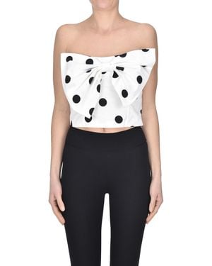 Essentiel Antwerp Polka Dot Bandeau Top - Blue