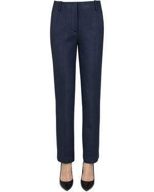 19.61 MILANO Pantaloni in tessuto stile felpa - Blu