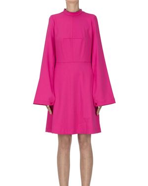 Semicouture Wool Blend Dress - Pink