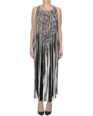 FRONT ROW SHOP Top intrecciato - Nero