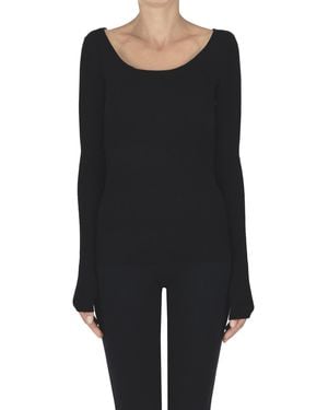 ELEH Pullover in maglia a costine - Nero
