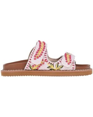 De Siena Meadow Embellished Slides - Pink