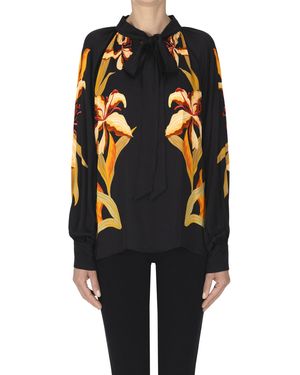 Vanessa Bruno Blusa con stampa floreale - Nero