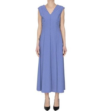 MILVA MI Abito midi a righe - Blu