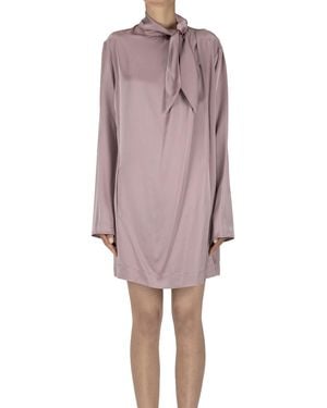 Semicouture Satin Dress - Pink