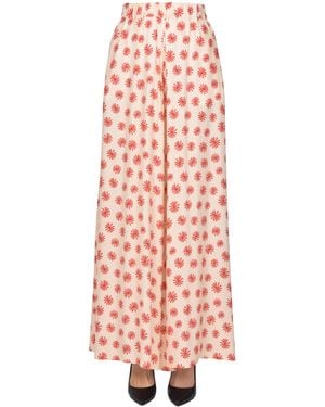 Balia 8.22 Pantaloni in seta stampata - Rosa