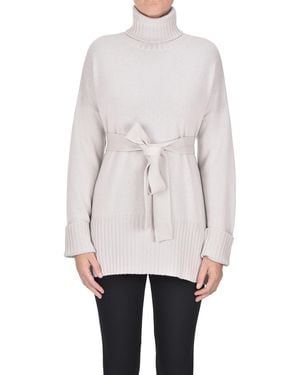 Wild Cashmere Turtleneck Pullover - White