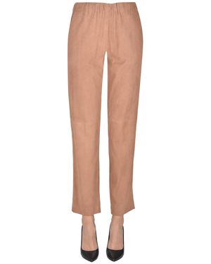 Kiltie Suede Pants - White
