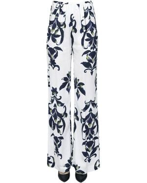 forte_forte Printed Satin Pants - White