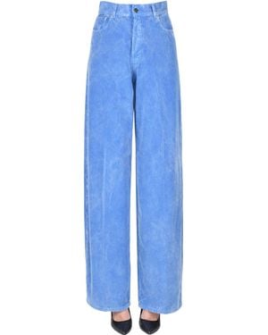Haikure Pantaloni Bethany in velluto a costine - Blu
