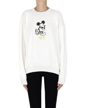 WILD DONKEY Mickey Mouse Sweatshirt - White