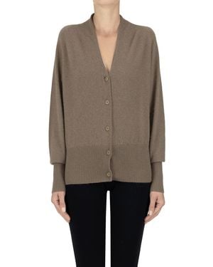 ELEH Cardigan con scollatura a V - Marrone