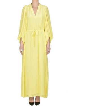 Vanessa Bruno Silk Long Dress - Yellow