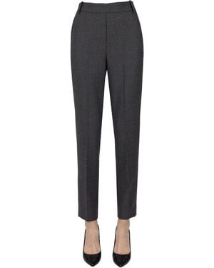 Kiltie Pantaloni a sigaretta in lana - Grigio