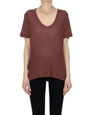 Massimo Alba Ribbed T-shirt - Red
