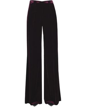 forte_forte Wide Leg Velvet Pants - Black