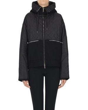 Add Cloth Inserts Down Jacket - Black