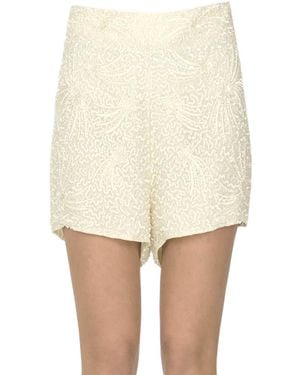 Antik Batik Shorts Mahata con paillettes - Neutro