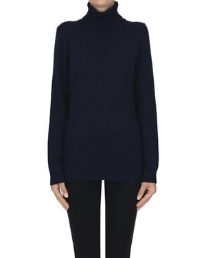 Anneclaire Turtleneck Cashmere Pullover - Blue
