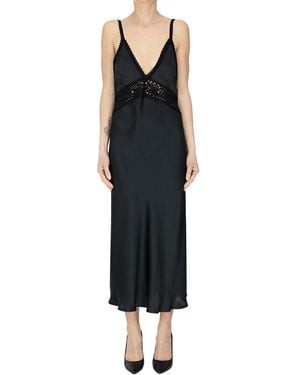 Semicouture Slip Dress - Black