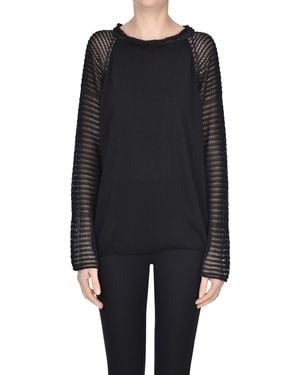 Cividini Pullover con maniche lavorate - Nero