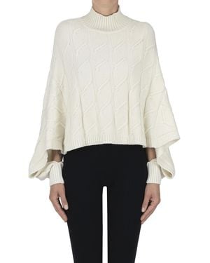 hinnominate Pullover stile poncho - Bianco
