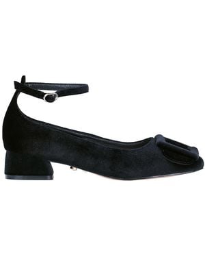 Twentyfourhaitch Merak Velvet Pumps - Black