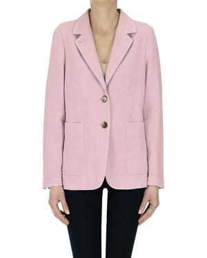 Kiltie Cotton And Linen Blazer - Pink