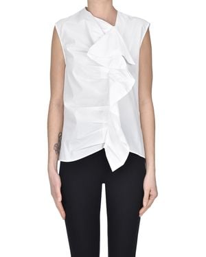 AZ FACTORY Camicia smanicata - Bianco
