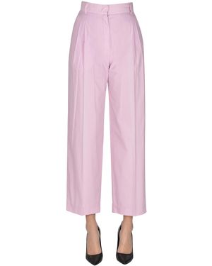 19.61 MILANO Pantaloni in cotone leggero - Rosa