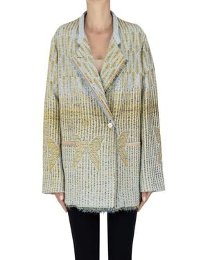 forte_forte Textured Tweed Blazer - Gray