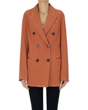 Slowear Double-breasted Blazer - Orange