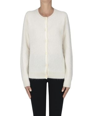 Theory Brushed Cashmere Cardigan - White