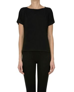 Aragona Boat Neckline T-shirt - Black