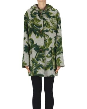 Etro Printed Jacquard Fabric Montgomery Coat - Green