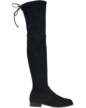 Stuart Weitzman Lowland Suede Cuissardes - Black
