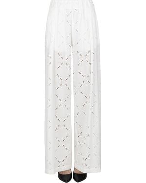 Semicouture Sangallo Lace Pants - White