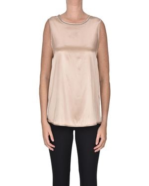 Peserico Silk Top - Natural